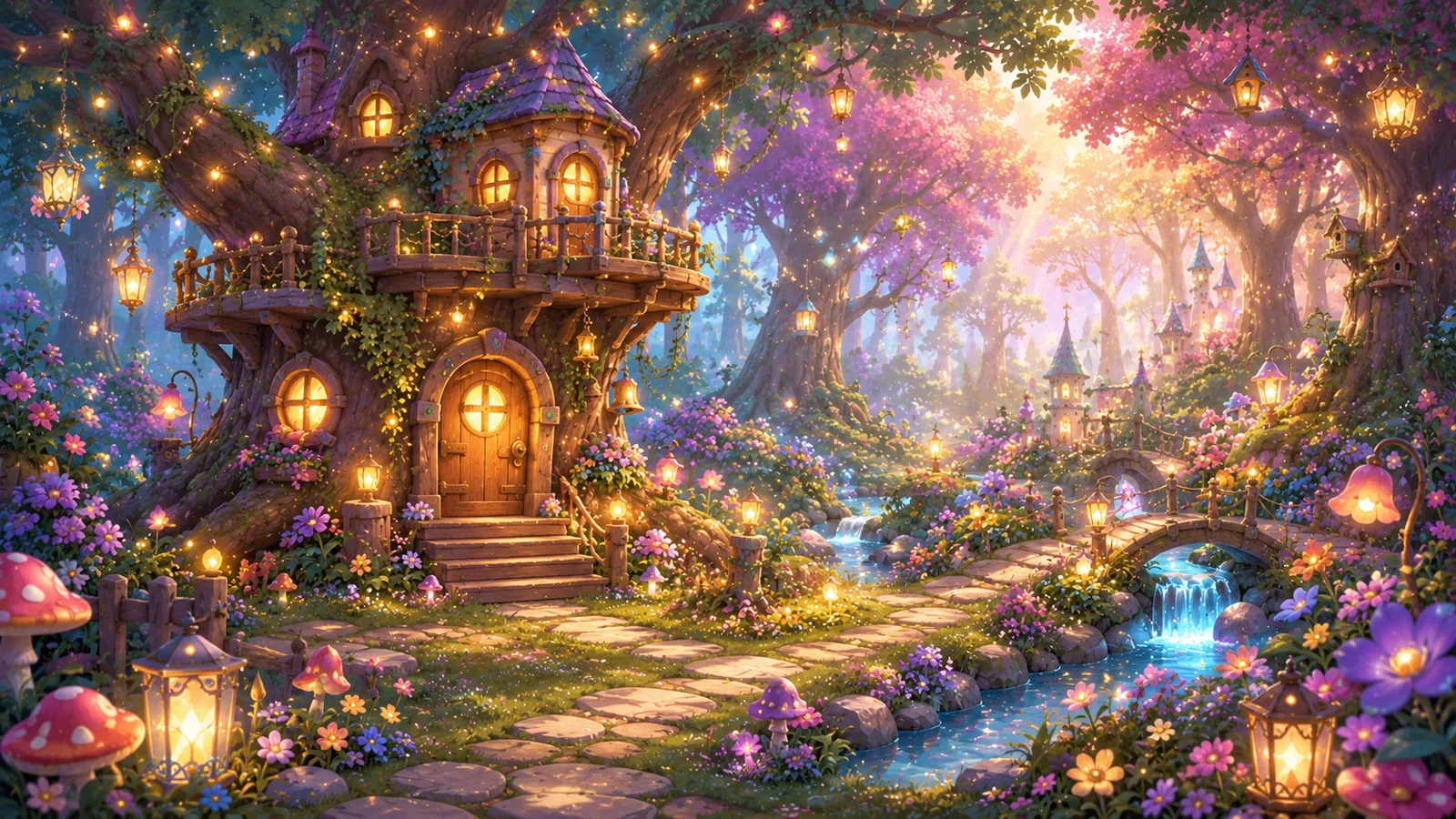 ファンタジー・森の小屋 の世界観背景